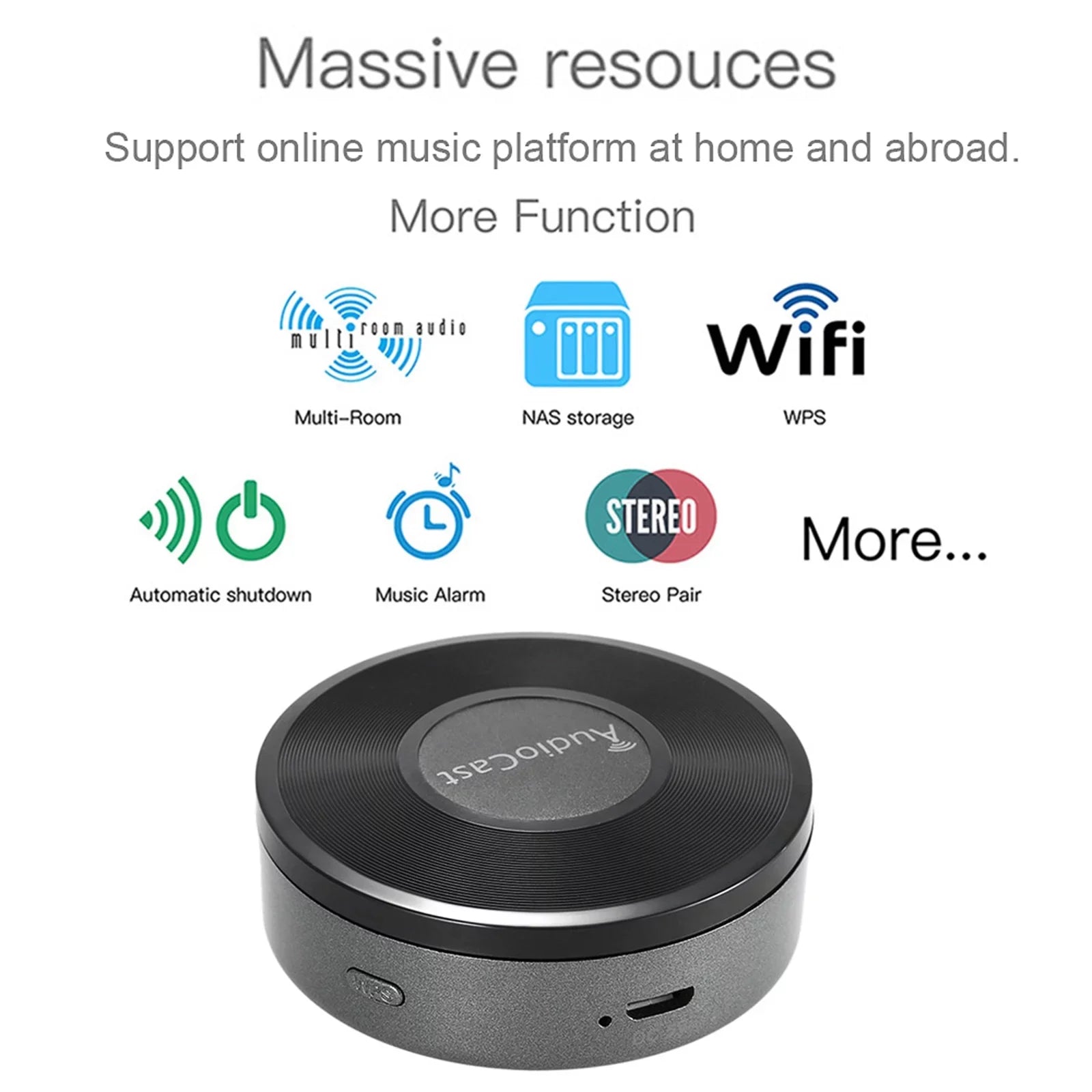 Music Receiver Yabuy M5  Receiver Airplay   & Android Airmusic 2.4G  Audio Speaker for Spotify Wireless Sound Streamer