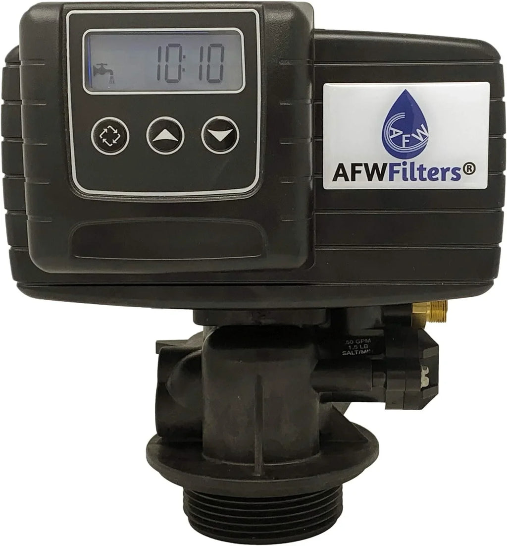 AFWFilters 2 cubic Foot 64k Whole Home Iron Pro Water Softener with Fine Mesh Resin, 3/4" Plastic  Connection, and Blue Tanks