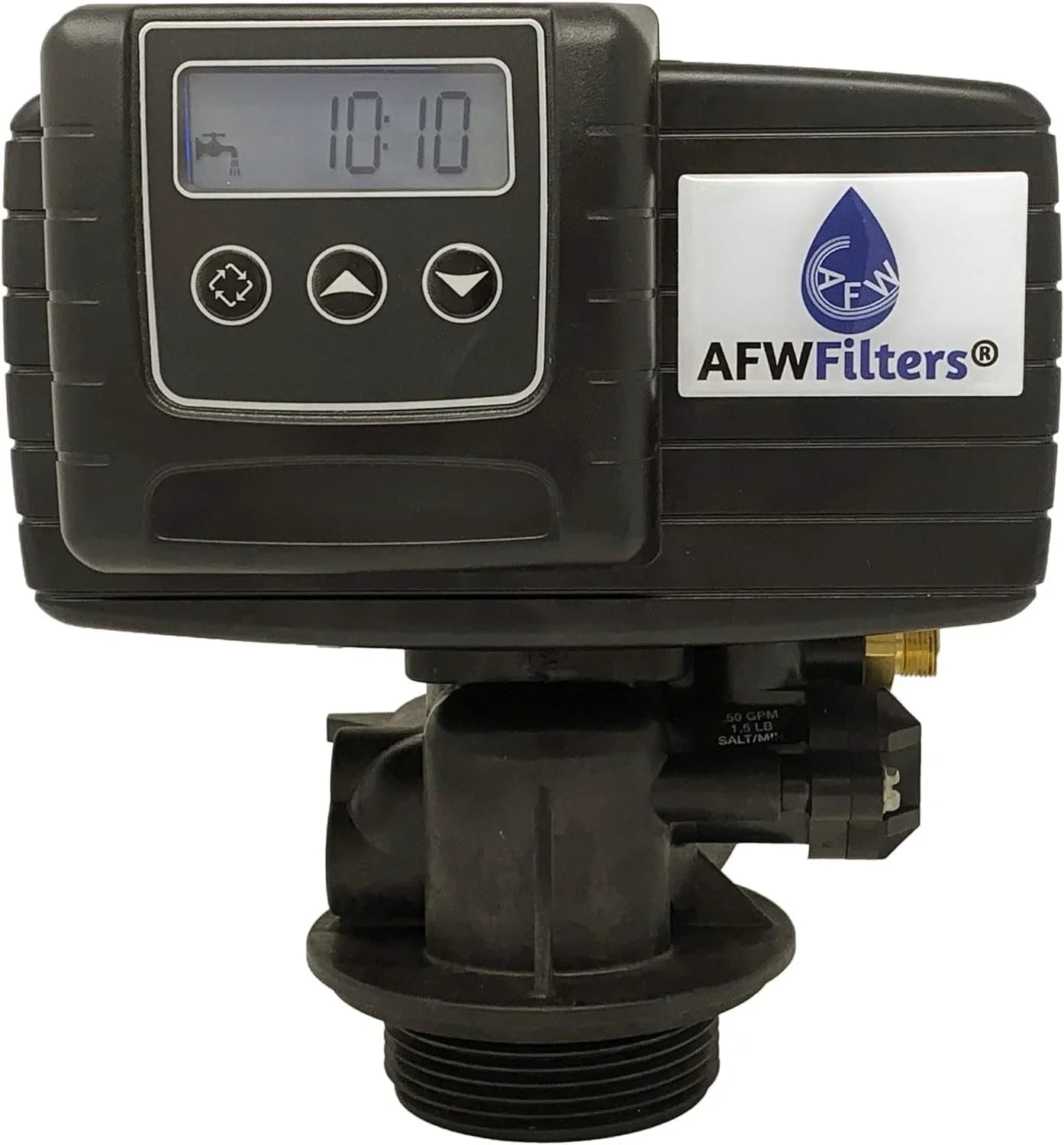 AFWFilters 2 cubic Foot 64k Whole Home Iron Pro Water Softener with Fine Mesh Resin, 3/4" Plastic  Connection, and Blue Tanks