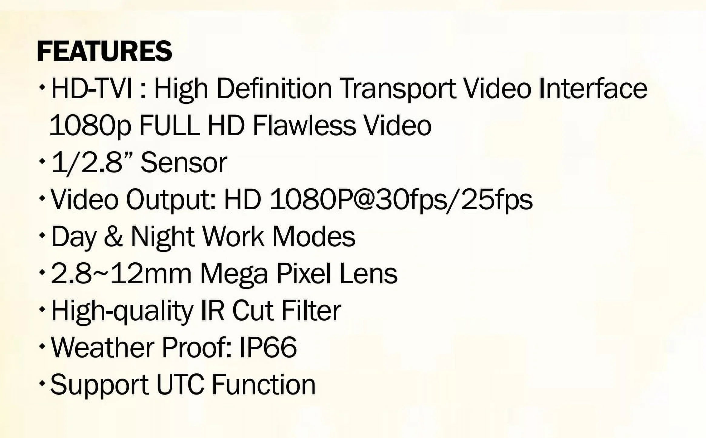 Eyemax -0712V - 2MP Outdoor Bullet Camera, 2.8-12mm, 72   12V