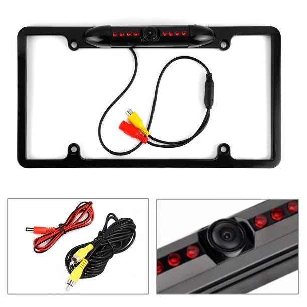 Backup Camera Rearview License Plate Frame for  KWV66BT -V66BT Black