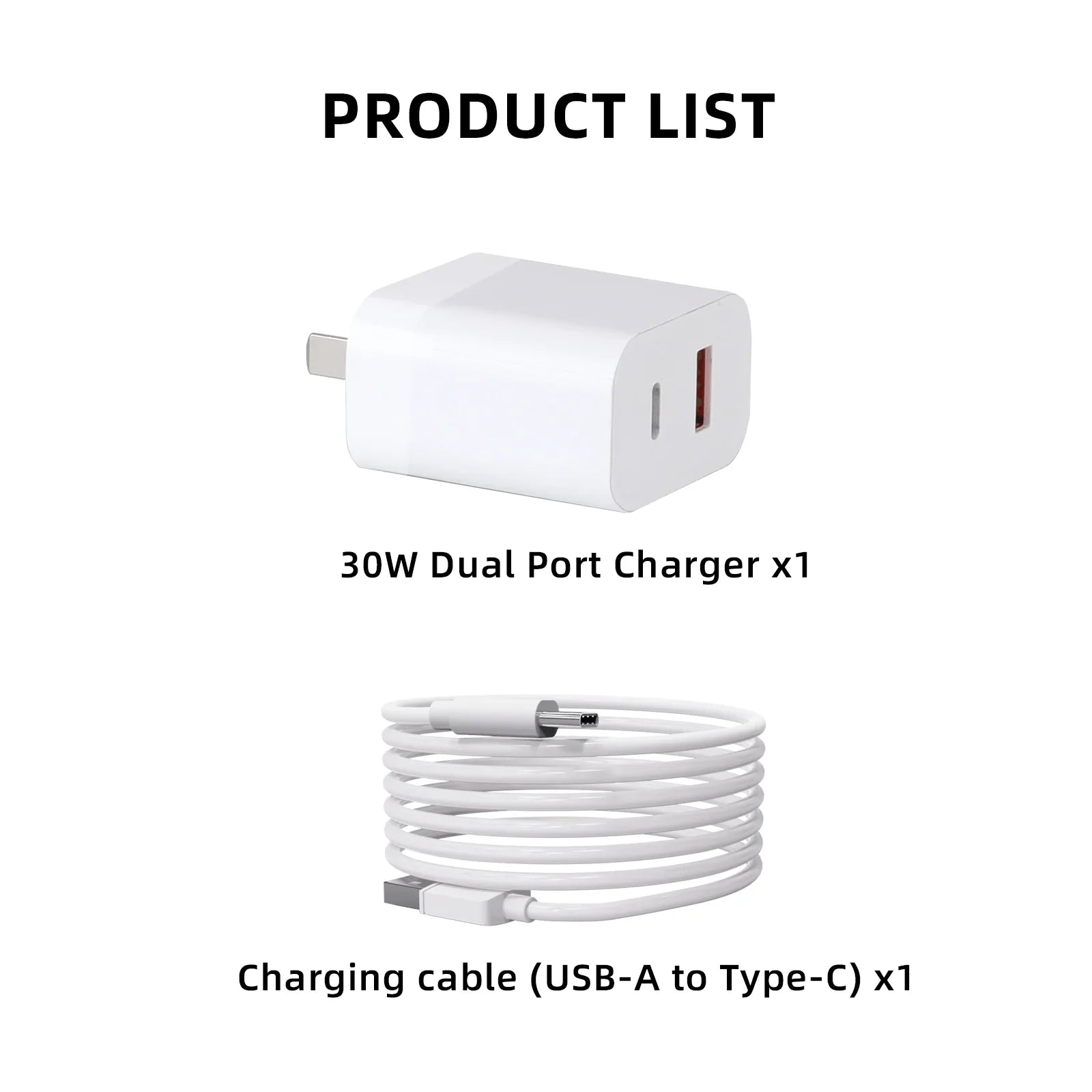 30W  Charger with Type-C Cable Dual-Port Charging for  Mini 2/Mini 3 Pro Charging Parts