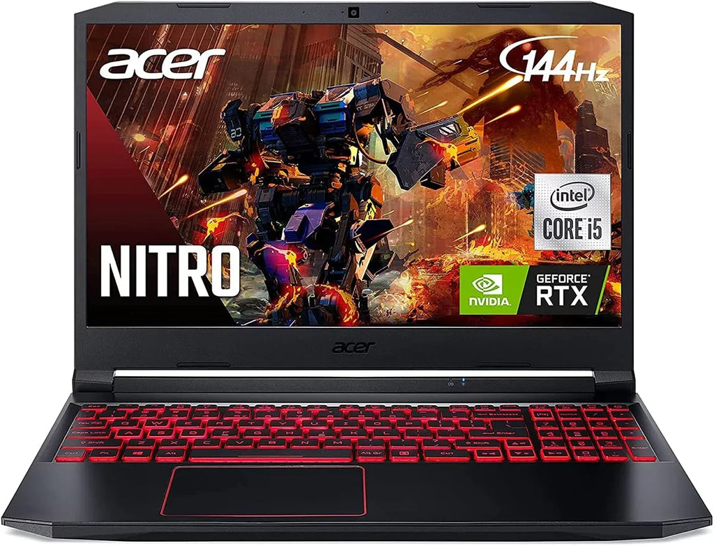 Acer Nitro 5 15.6-Inch 144hz  Gaming Laptop + High Quality 6ft  Cable +  Screen Cleaner + Wired Stereo Gaming Headset + Gaming Controller- Carbon Black