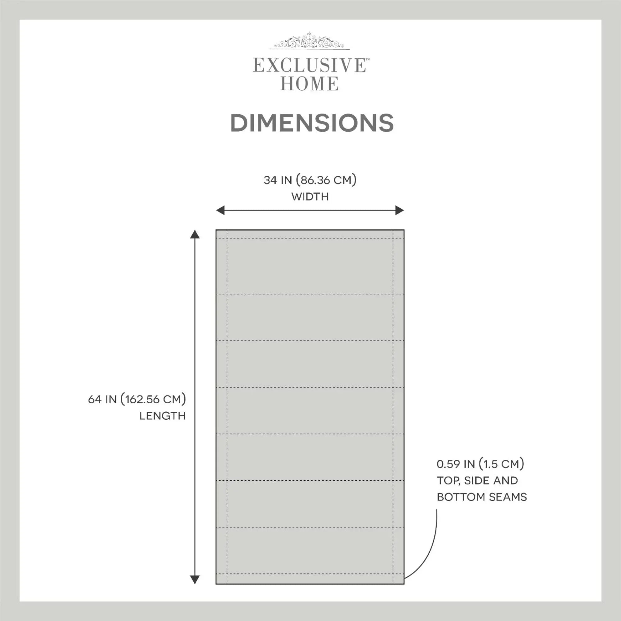 Exclusive Home Ricardo Total Blackout Roman Shade, 34"x64", Grey