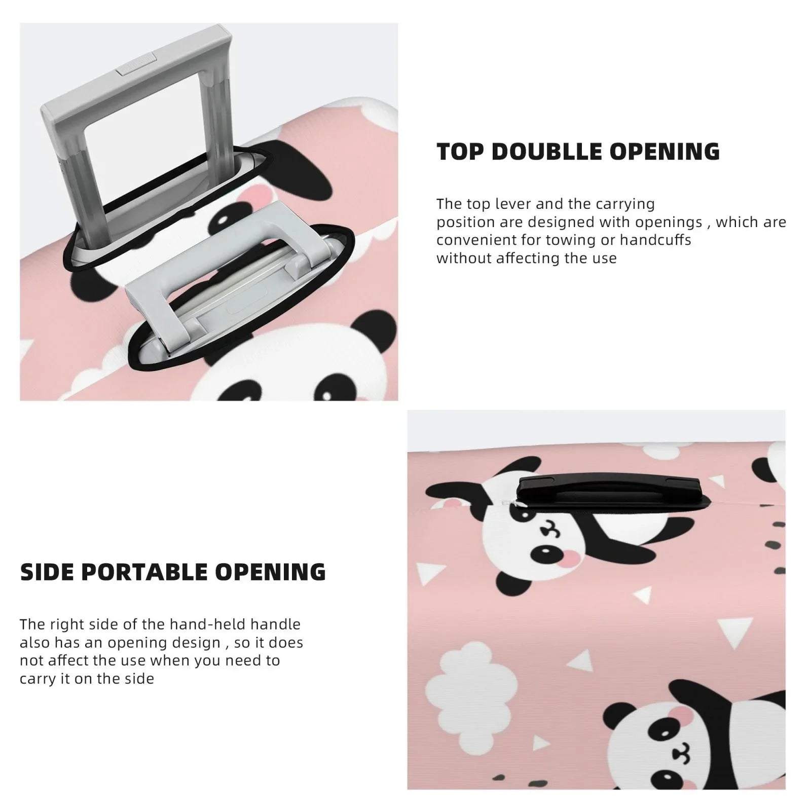 Bingfone Panda Flying In The Sky Between Clouds And Star Luggage Cover Washable Suitcase Cover Protector Anti-Scratch Suitcase Cover Fits 18-32 Inch Luggage