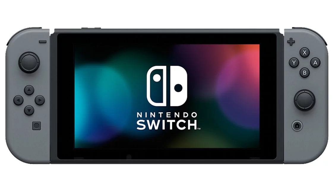 Nintendo Switch - Gray & Gray Joy-Con with  Cable   Cleaning Kit Bundle Like New