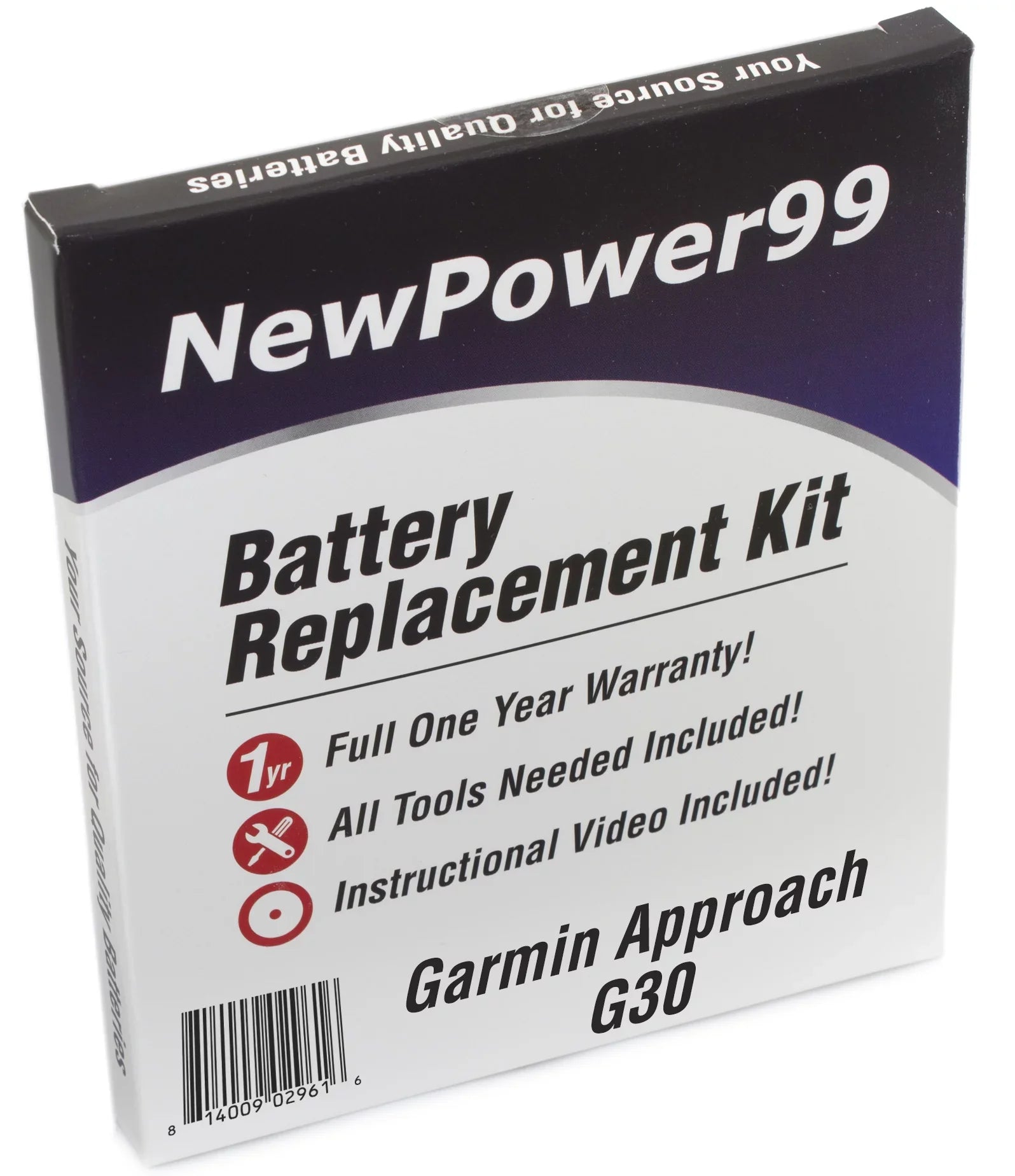 Garmin Approach G30 Battery Replacement Kit with Battery, Installation Tools, Video Instructions, and full One Year Warranty