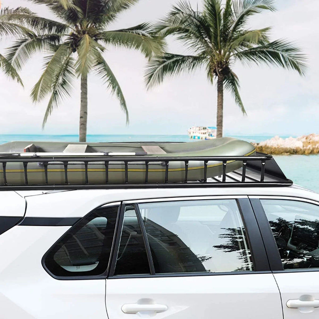 64" x 39”x 6” Roof Rack Cargo Basket with Extension, Universal Rooftop Cargo Carrier with 150lb Capacity, Car Top Luggage Holder Carrier for , Truck