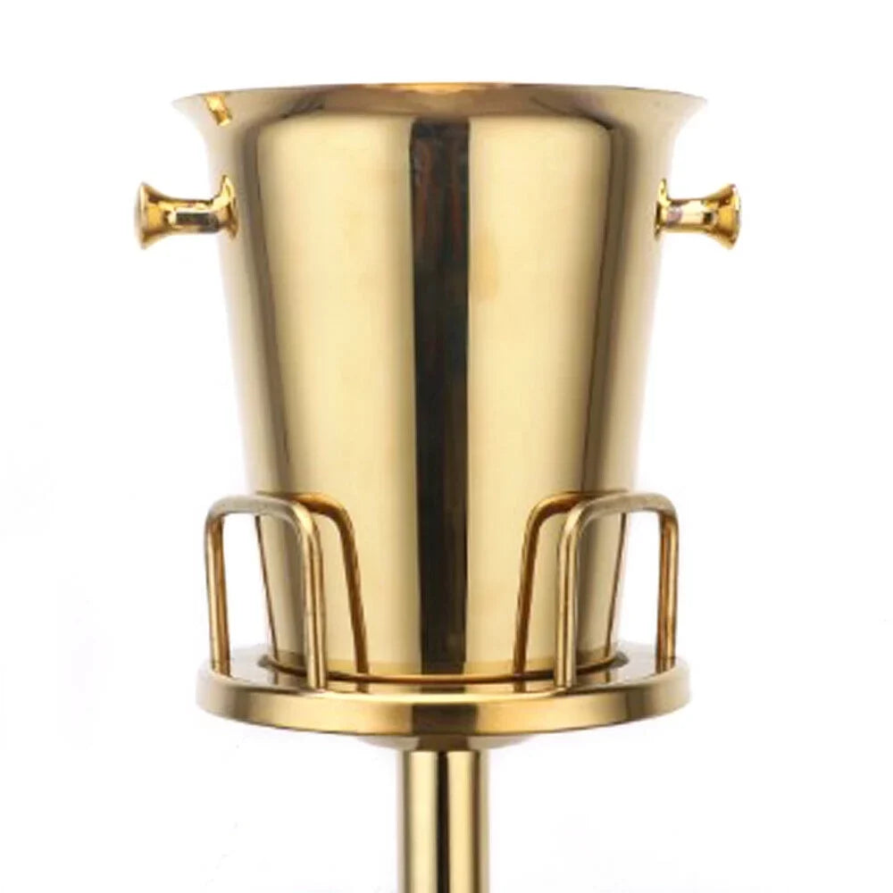 Champagne Bucket Ice Bucket Vasque Holder Titanium Gold Ice Bucket for Party Bar Hotel Home
