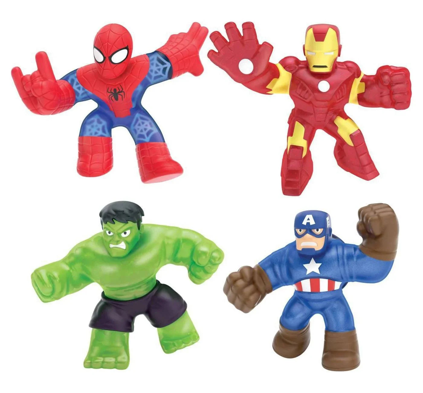 Heroes of Goo Jit Zu Marvel Hero 4-Pack, Spider-Man, Hulk, Iron Man and Captain America