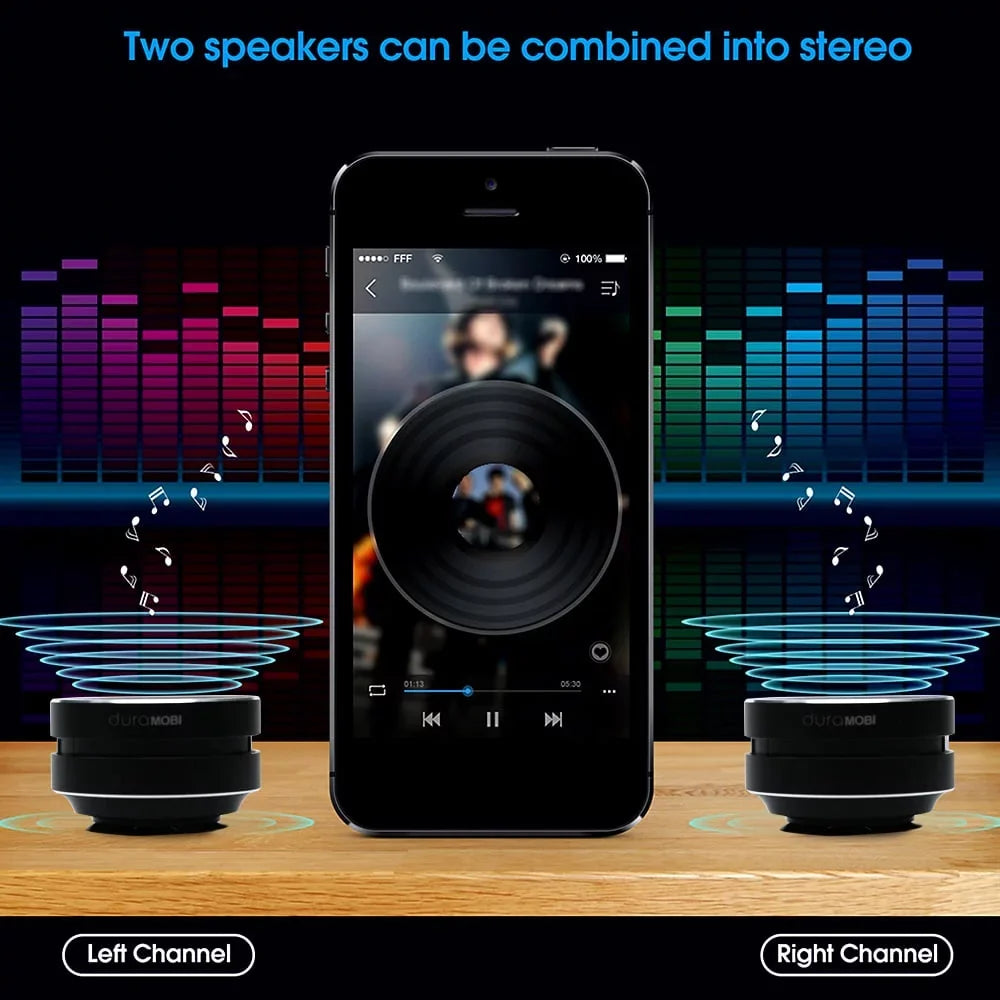 dura  1 Pack Wirelessly  Speaker Bone Conduction Speakers Mini Portable Loud Stereo Sound Built-in Mic Sound Box Red