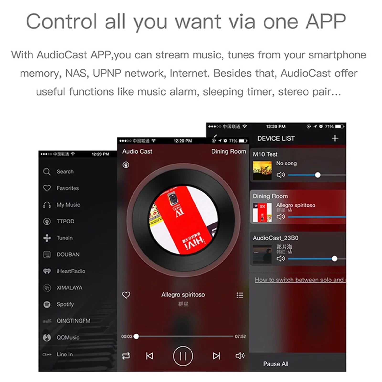 Music Receiver Yabuy M5  Receiver Airplay   & Android Airmusic 2.4G  Audio Speaker for Spotify Wireless Sound Streamer