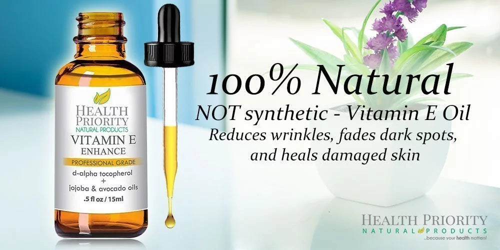 Organic Vitamin E Oil - Small Batch, Handmade in the  - Unscented, 0.5 oz