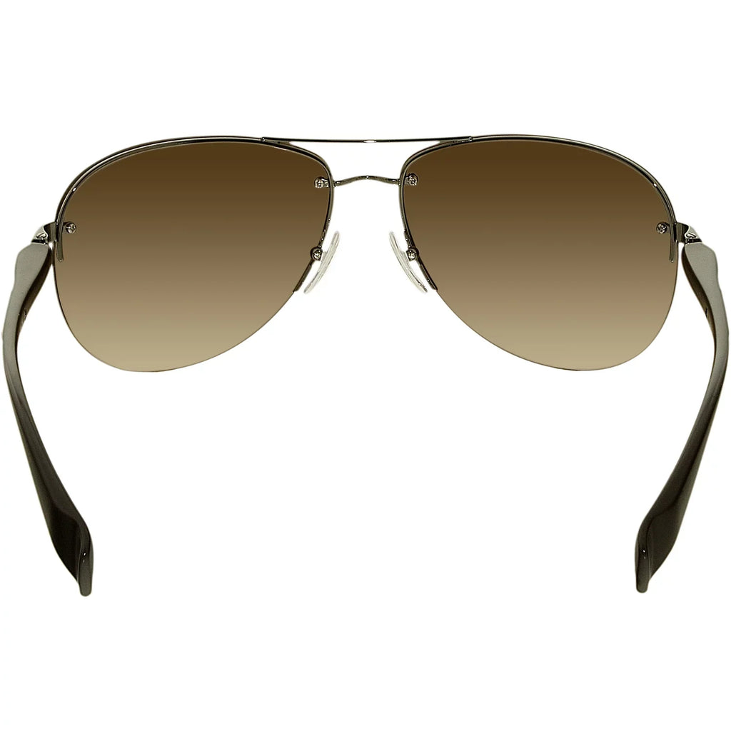 Prada Men's Gradient Linea Rossa PS56MS-5AV6S1-65 Brown Aviator Sunglasses