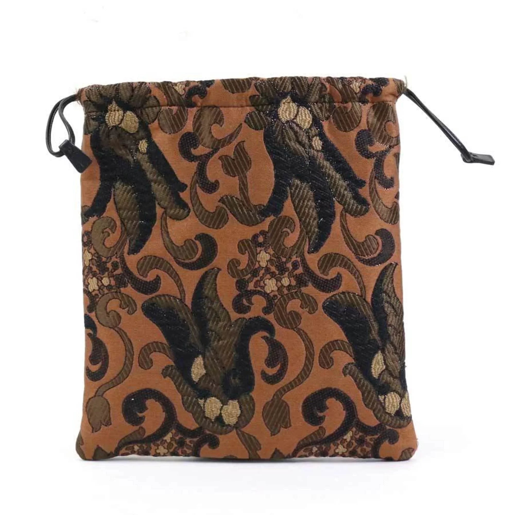 Pre-Owned Prada  Pouch Drawstring Cotton/Acrylic Brown Women's 1MU001 (Good)