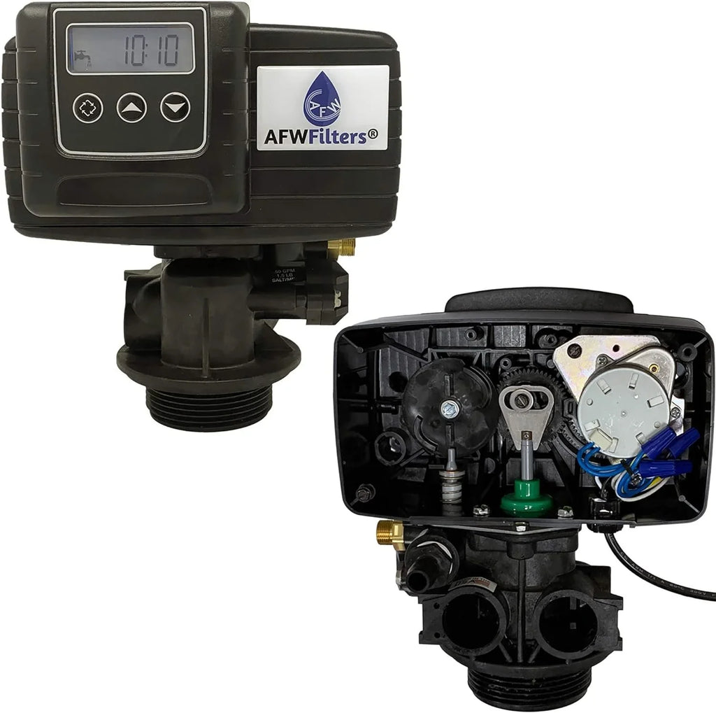 AFWFilters 2 cubic Foot 64k Whole Home Iron Pro Water Softener with Fine Mesh Resin, 3/4" Plastic  Connection, and Blue Tanks