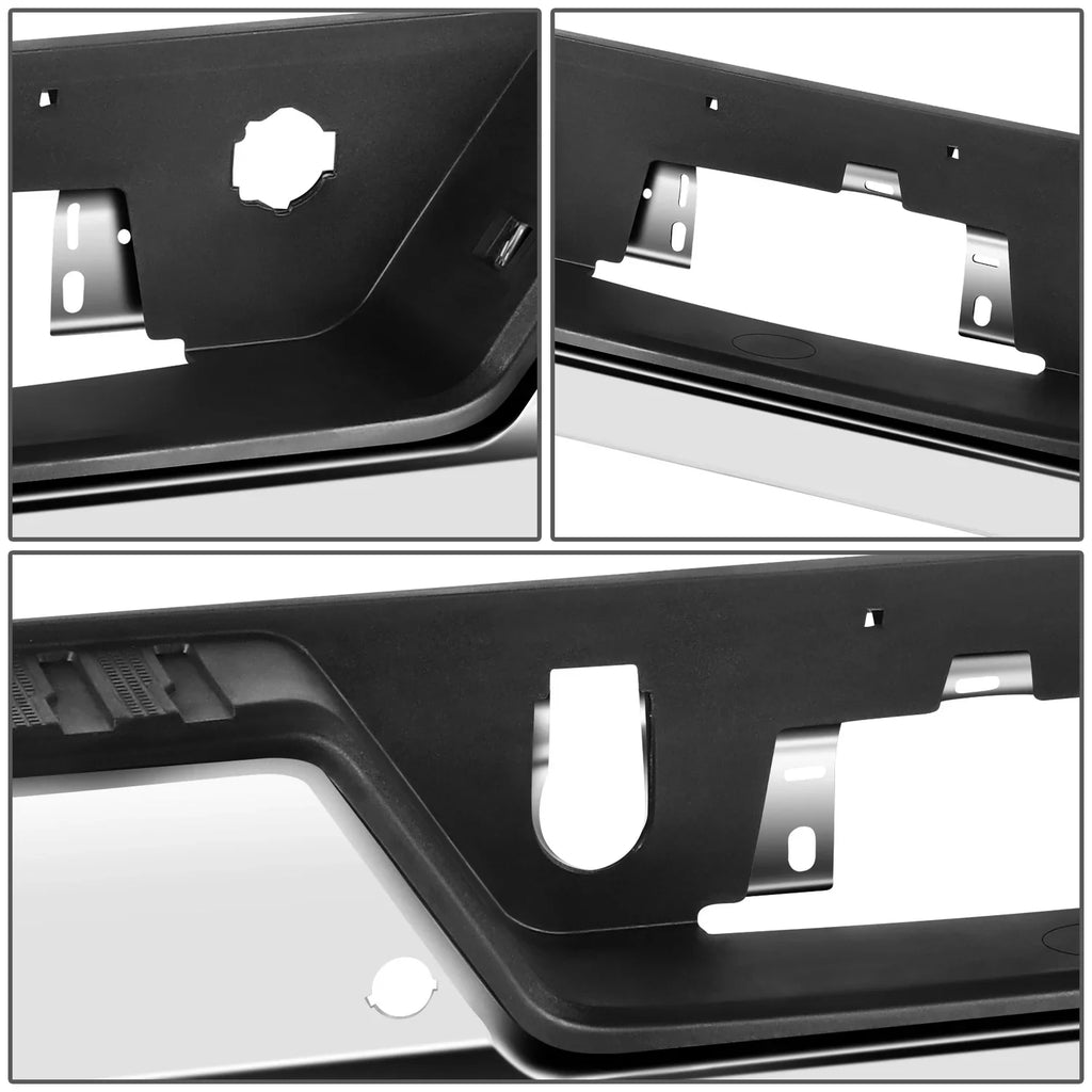 Motoring -10068 For 2019-2023 Silverado Sierra Chrome Rear Step Bumper With Parking Sensor Holes