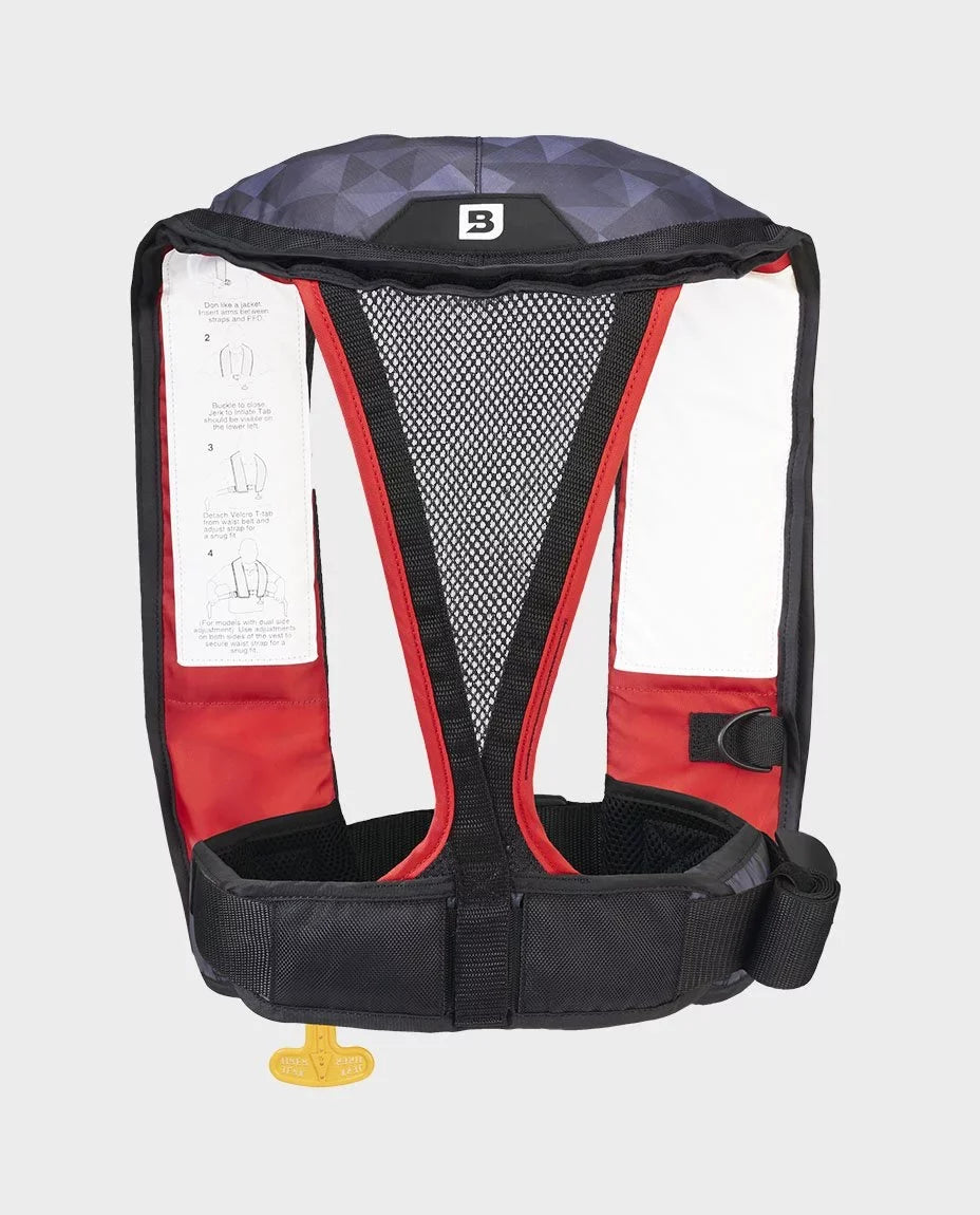 Bluestorm Gear Atmos 40 Automatic/Manual Inflatable  Life Jacket for Adults |  Coast Guard Approved (Nitro Red)