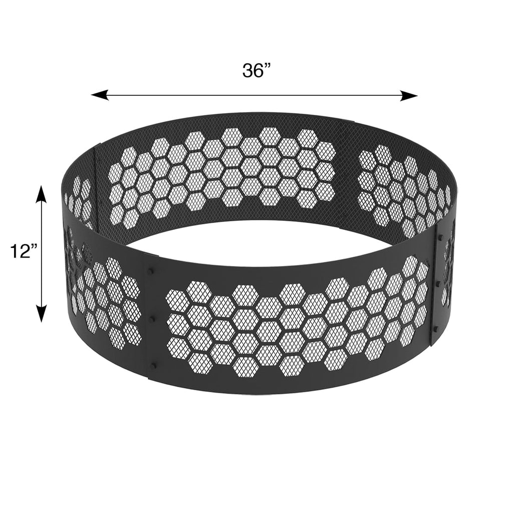 Blue Sky Outdoor Living 36" Round Fire Ring Honeycomb Design Bonfire Liner