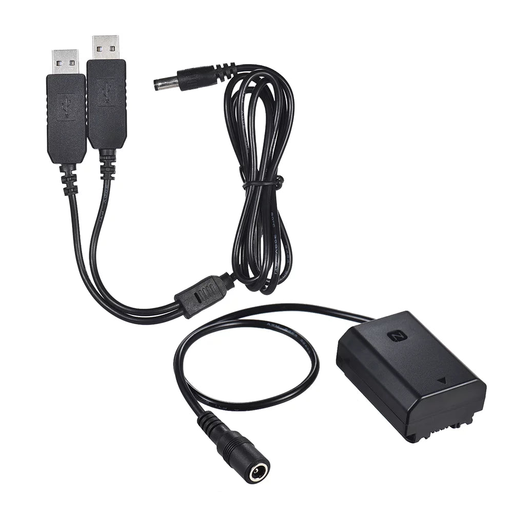 Andoer Adapter,A7III A9 A7RIII Battery A7III A9  Coupler Dual -FZ100  Coupler Dummy Battery A7III Dual  Adapter A9 A7RIII A7SIII Adapter Dummy Battery Dual U- Adapter   Coupler