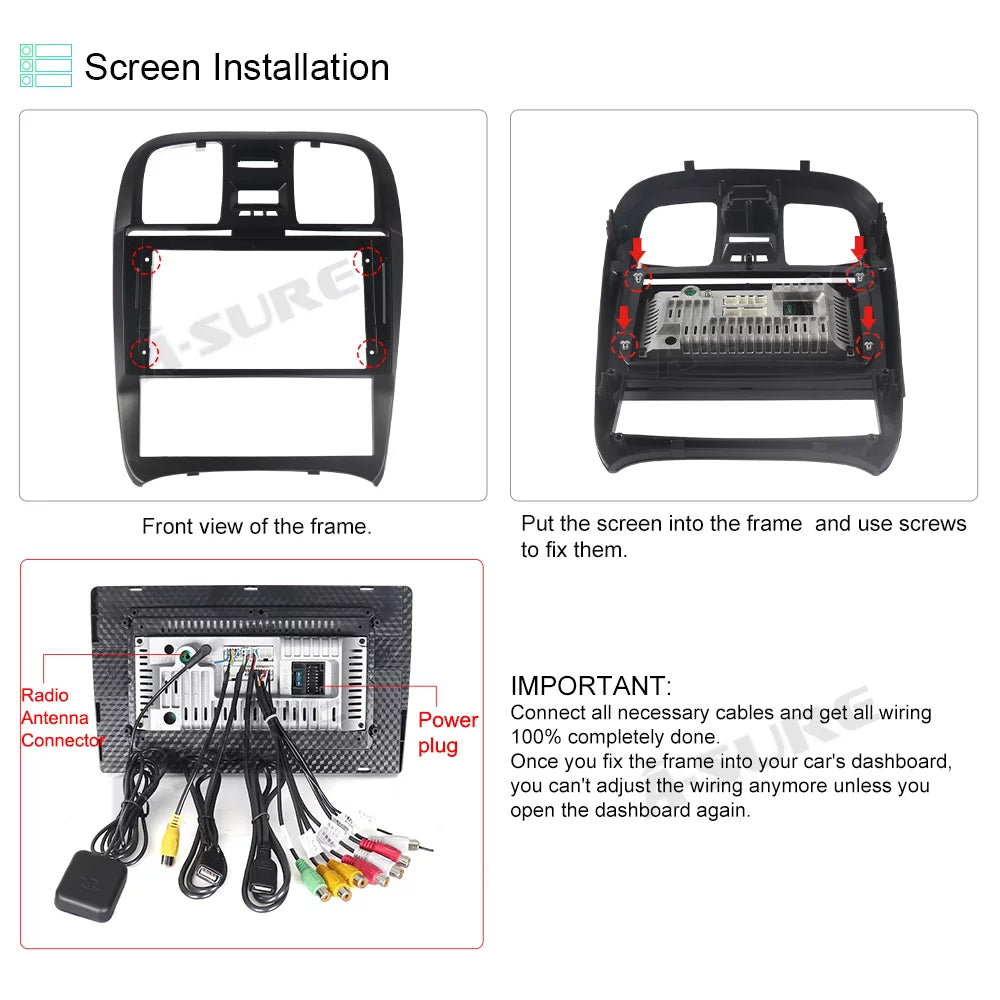 Wireless CarPlay Android 11 Car Srereo Player 2+32G for Hyundai Sonata 2001-2005