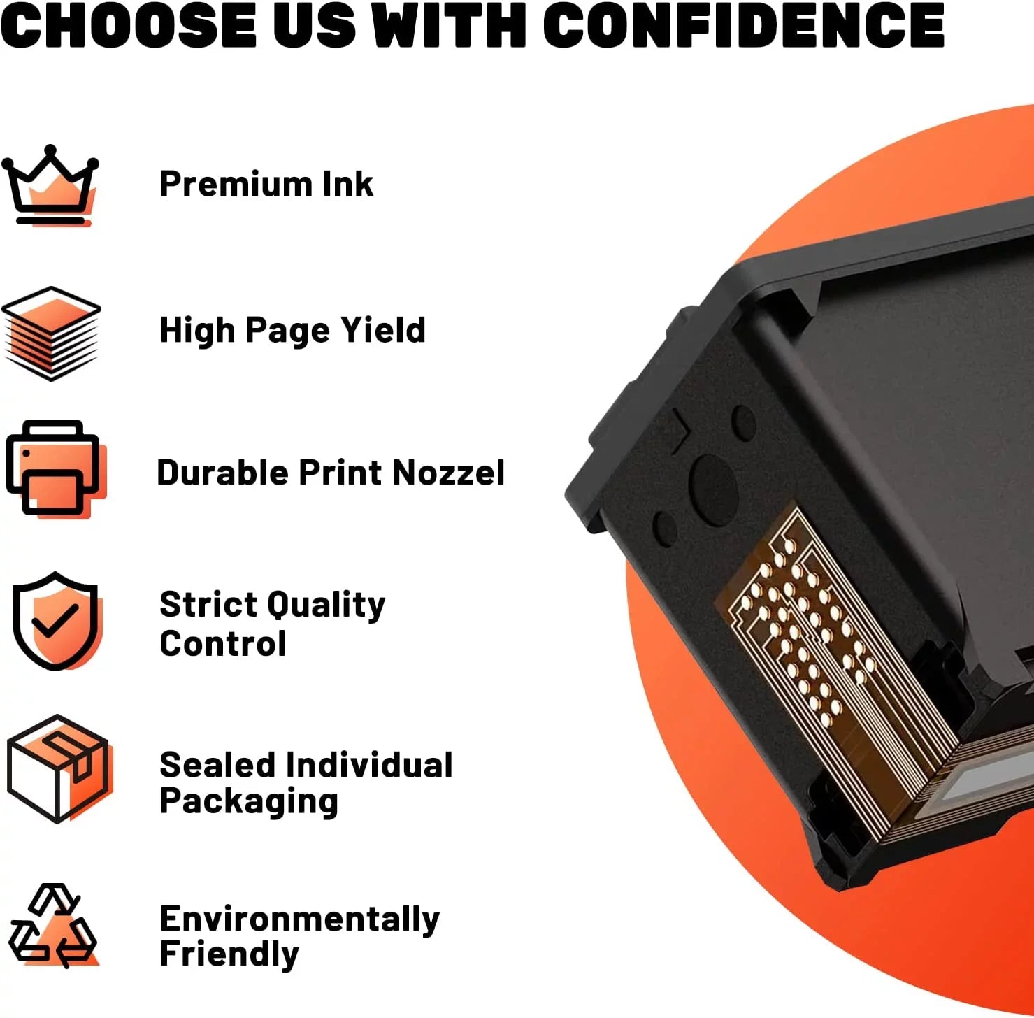 Compatible 62XL 62  High Yield Ink Cartridge Replacement for  Envy 5540 5660 7645 5642 5542 5640 7644 8000 OfficeJet 200 250 5740 200 5745 Printer