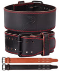 DMoose Lifting Belt Genuine Leather for Men and Women, 4 Inch Wide, Adjustable Buckle