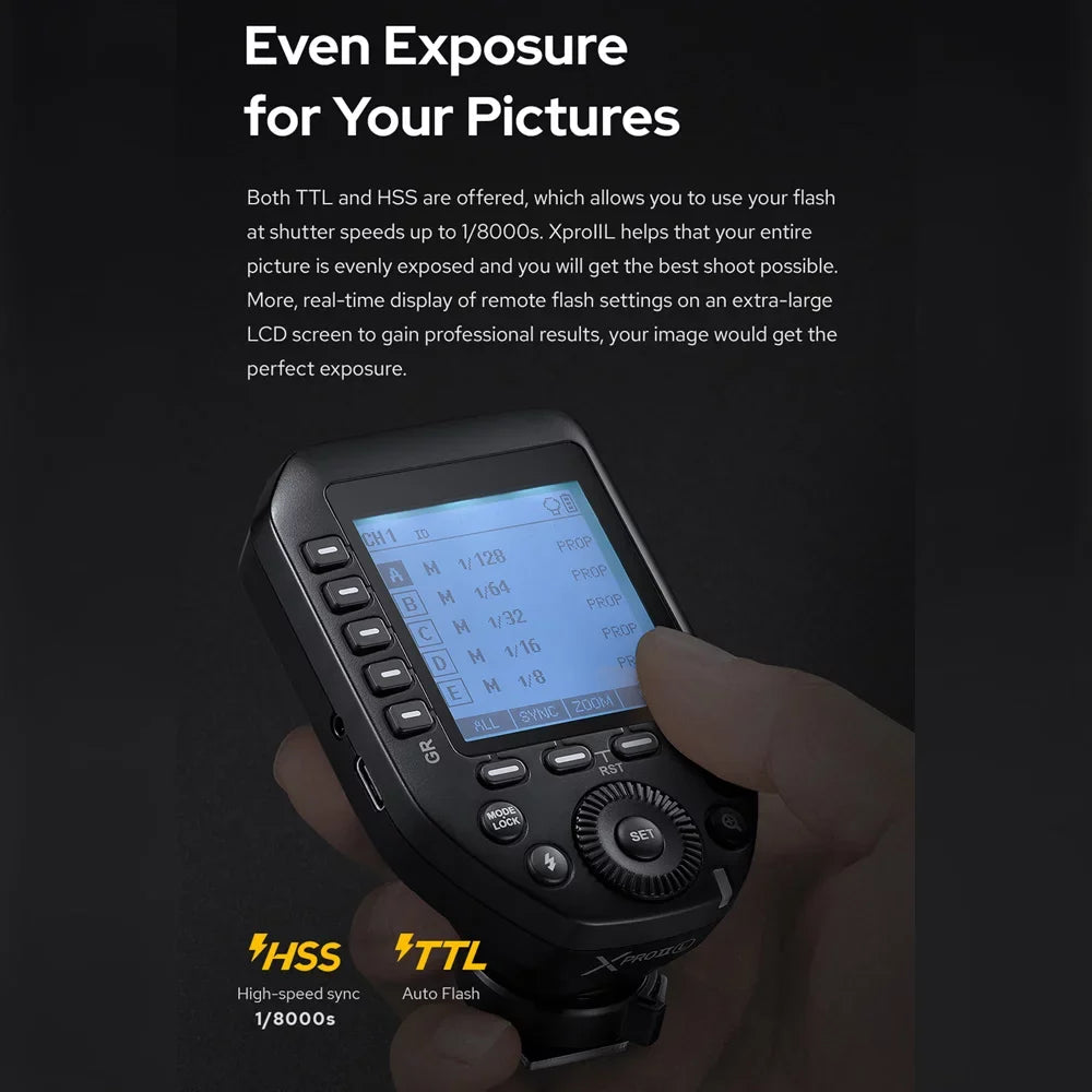 Godox -L 2.4G Wireless Flash Trigger  Autoflash 18000s  Large  Screen 32 Channels 16 Groups Replacement for Leica Cameras