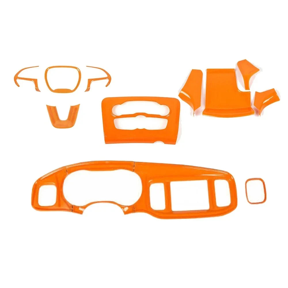 Teledu 14x Orange Inner Set Center Console Dash Cover Trim Kit