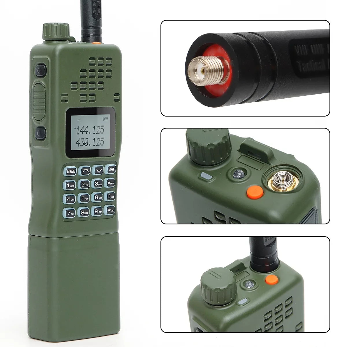 &BaofengAR-152 10W Long Range Rechargeable Two Way Radio with -152 Shoulder mic,18.8 inch Tactical Foldable Antenna, Charger Cable,-152 Bag and Programming Cable Walkie Talkie Full Kit