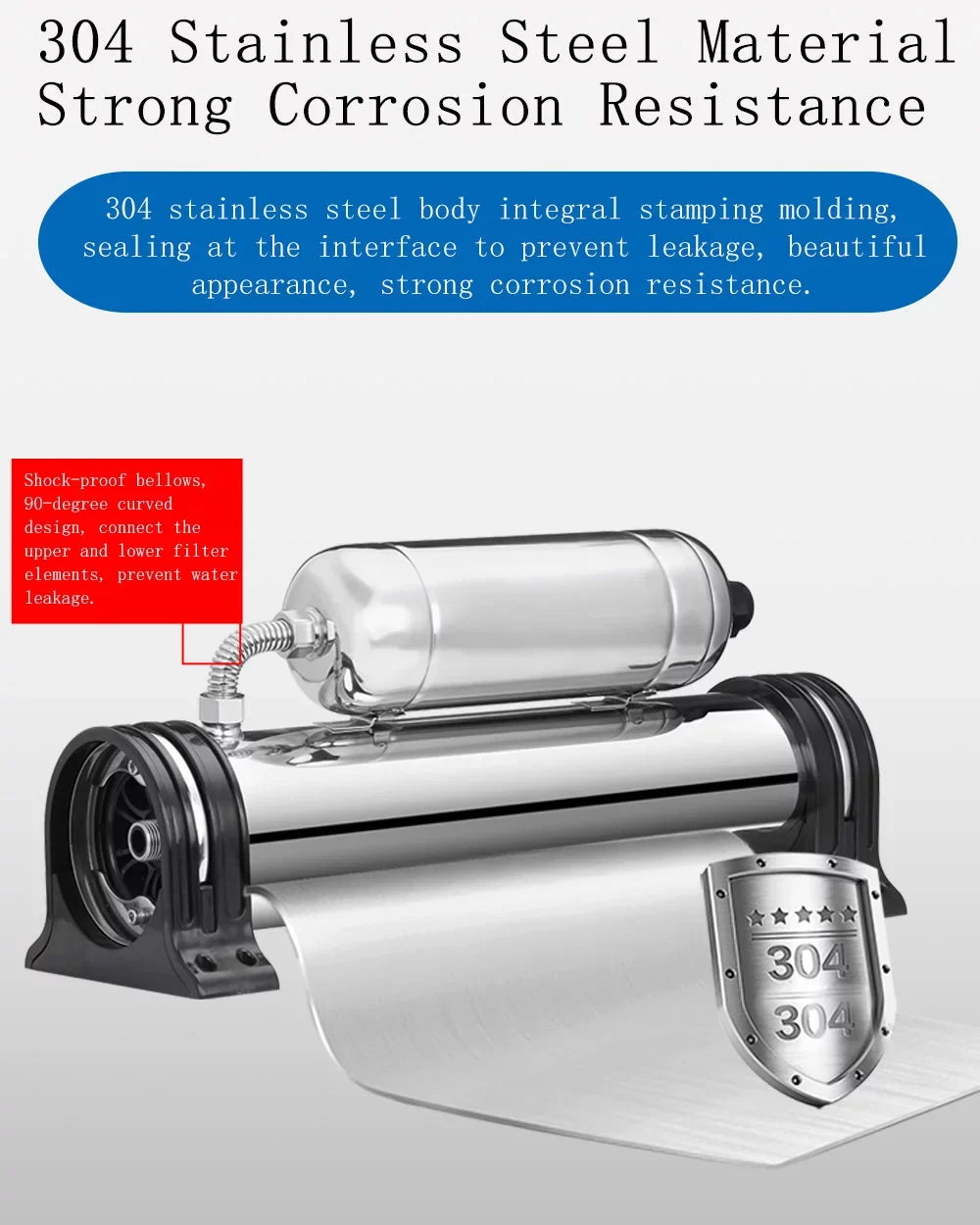 Water Filter Water Purification Parent-child Formula Household Stainless Steel 1000L/H