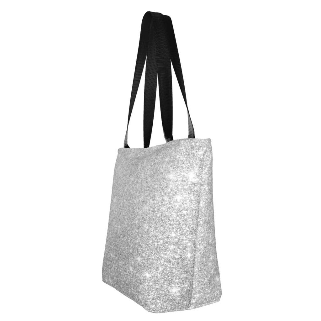Bingfone Silver Glitter Women Shoulder Tote Bags Casual Bag Ladies Shopping Handbag