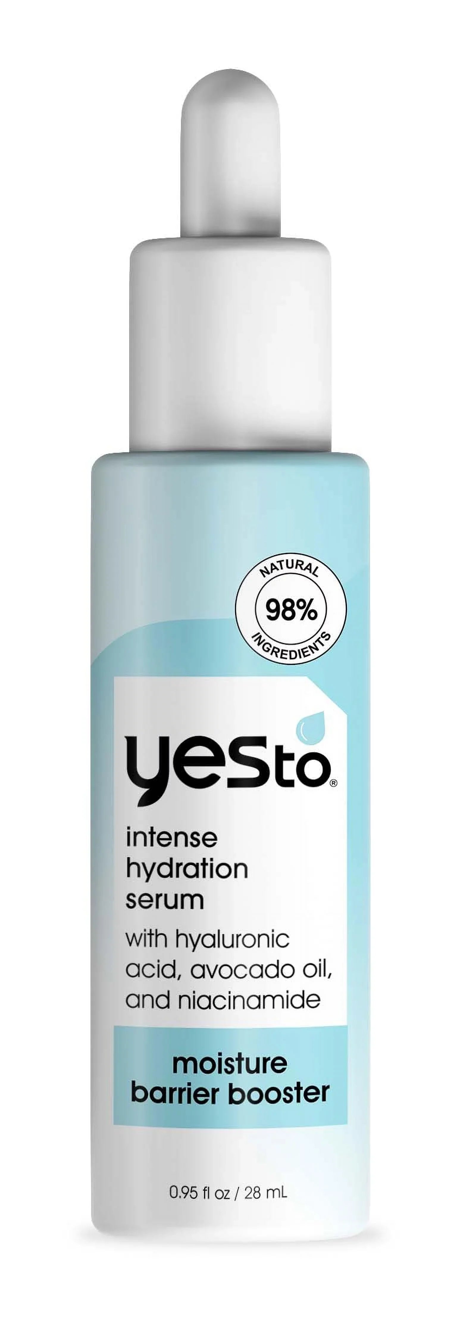 Yes To Intense Hydration Serum, Locks In Moisture And Helps Support Skin,S Barrier Against Environmental Damage, Hyaluronic Acid, Avocado Oil And Vitamin B, Natural, Vegan & Cruelty Free, 0.95 Fl Oz.
