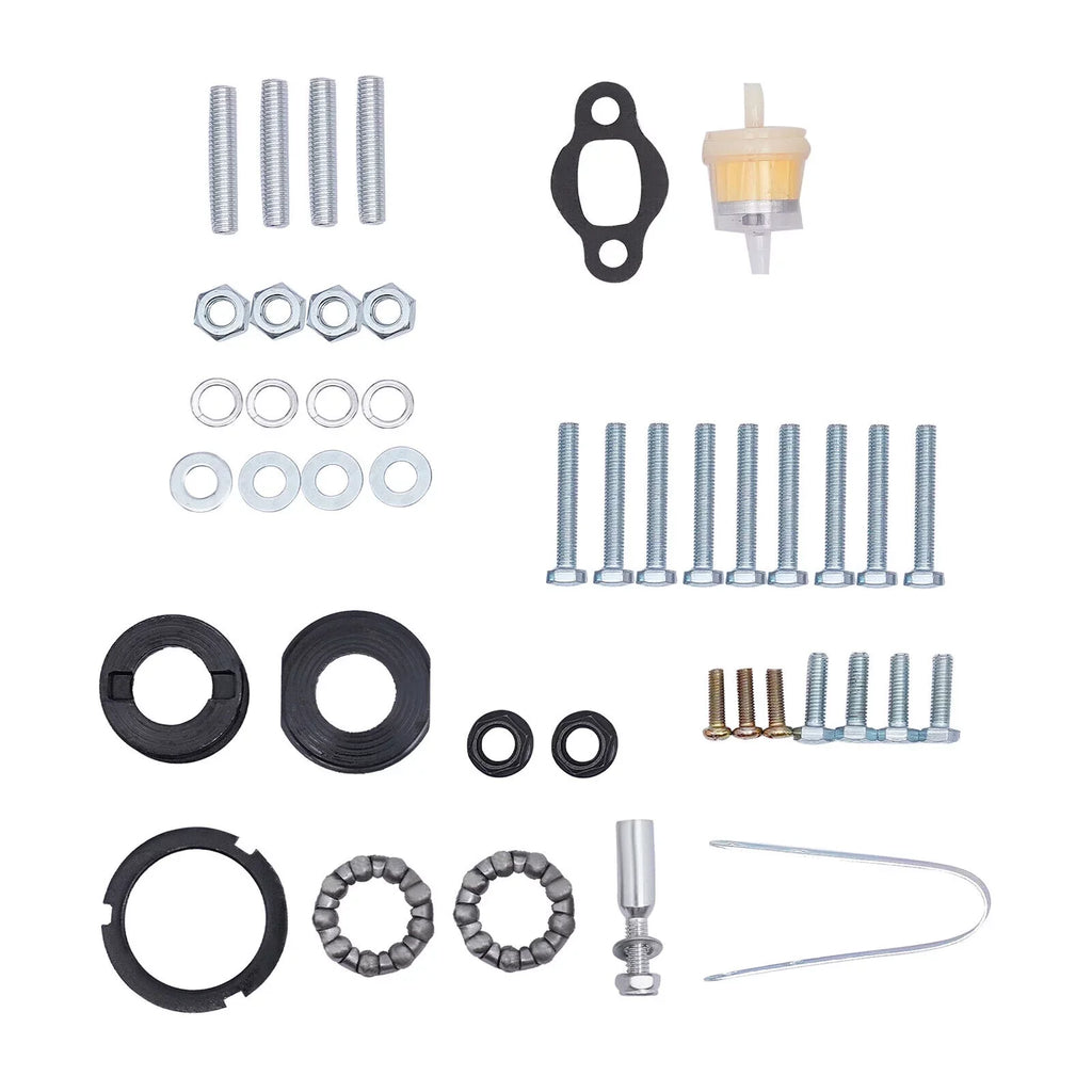 100cc 4 Stroke Bicycle Motor Kit Motorized Bicycle Engine Kit Single Cylinder Petrol Gas Motor Engine Kit, 44 Tooth Chain -156F