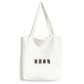 heart spade club k pattern tote canvas bag shopping satchel casual handbag