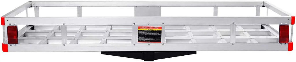 Hitch Cargo Carrier Fits 2” Receiver, 60” x 22” x 7” Mount Luggage Rack, Aluminum Trailer Vehicle Cargo Basket for , Truck, Car, 500LBS Capacity