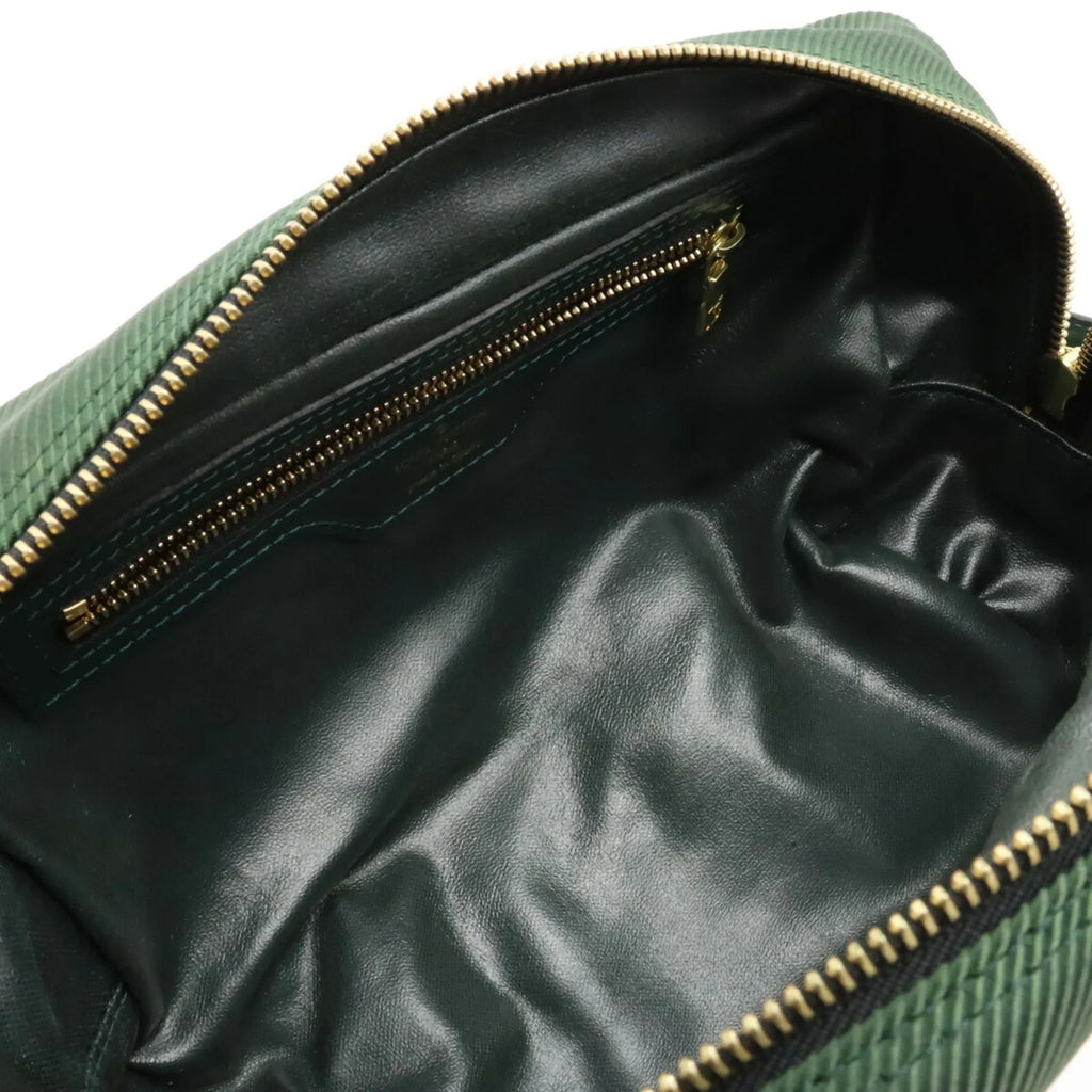 Pre-Owned   Taiga Parana Second Bag Handbag Canvas Leather Epicea Dark Green M30754 (Good)