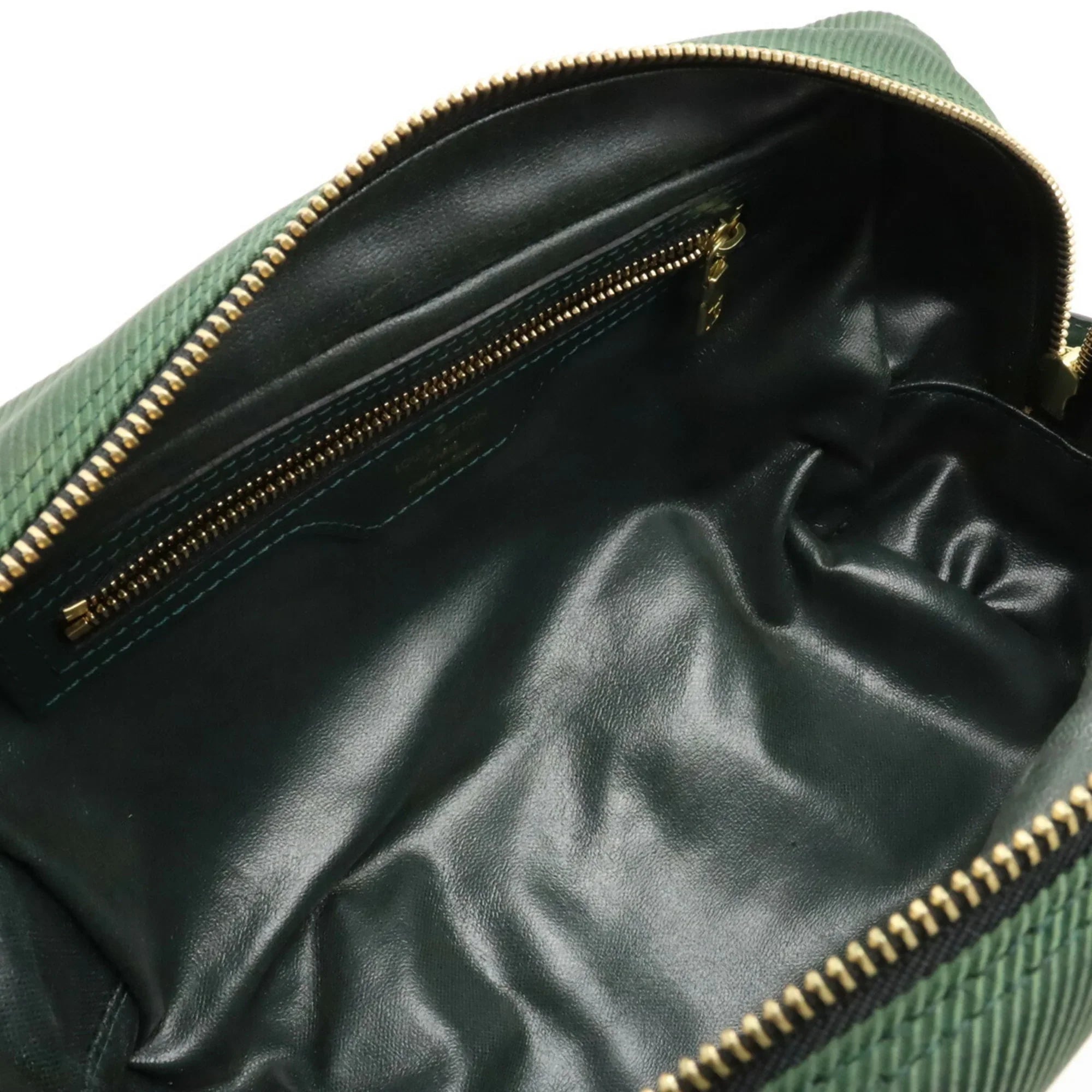 Pre-Owned   Taiga Parana Second Bag Handbag Canvas Leather Epicea Dark Green M30754 (Good)
