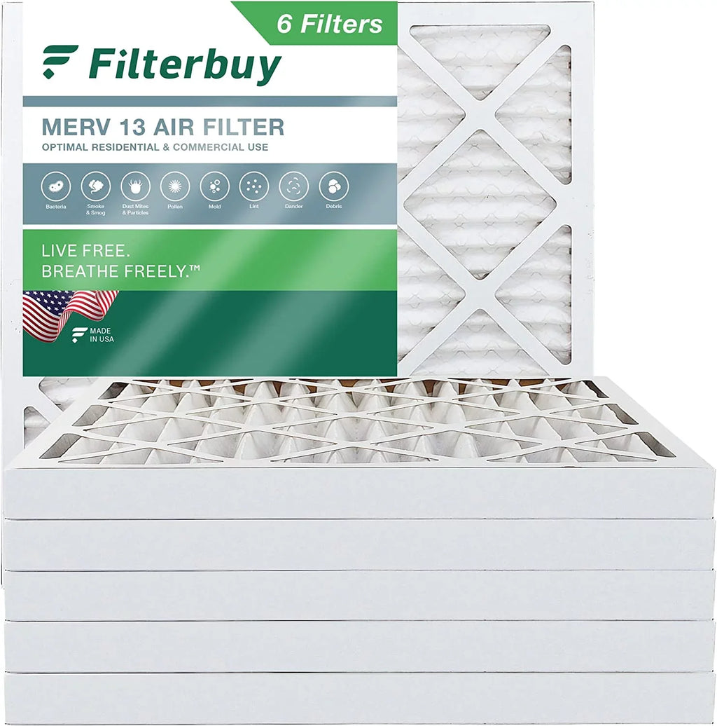Filterbuy 10x10x2  13 Pleated   Furnace Air Filters (6-Pack)