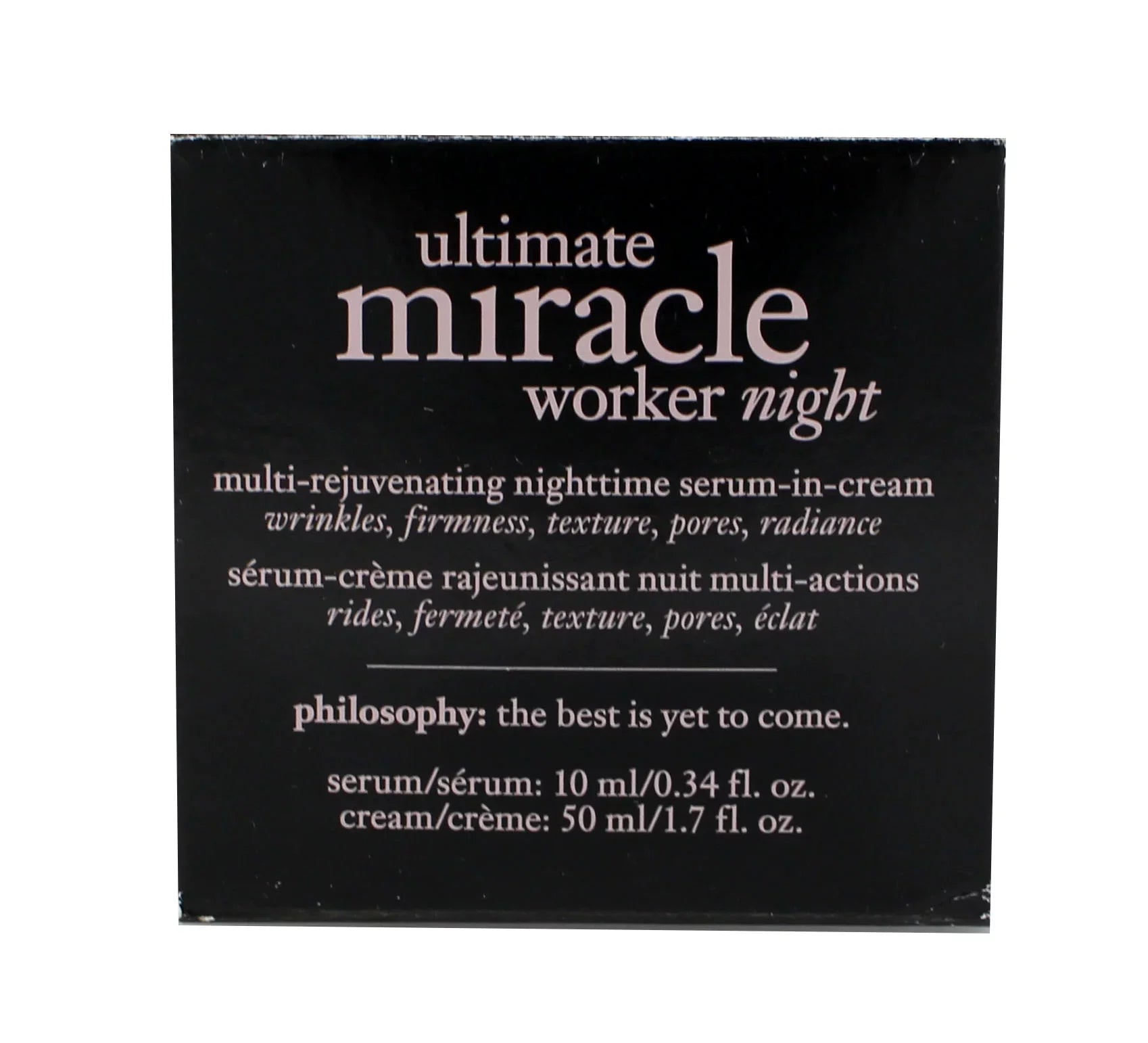 Philosophy Ultimate Miracle Worker Night Multi Rejuvenating Nighttime Serum-In-Cream 0.34 Oz / 1.7 Oz