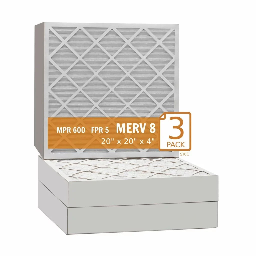 20x20x4 Key Pleat Purolator Air Filter -  8 (3 Pack)