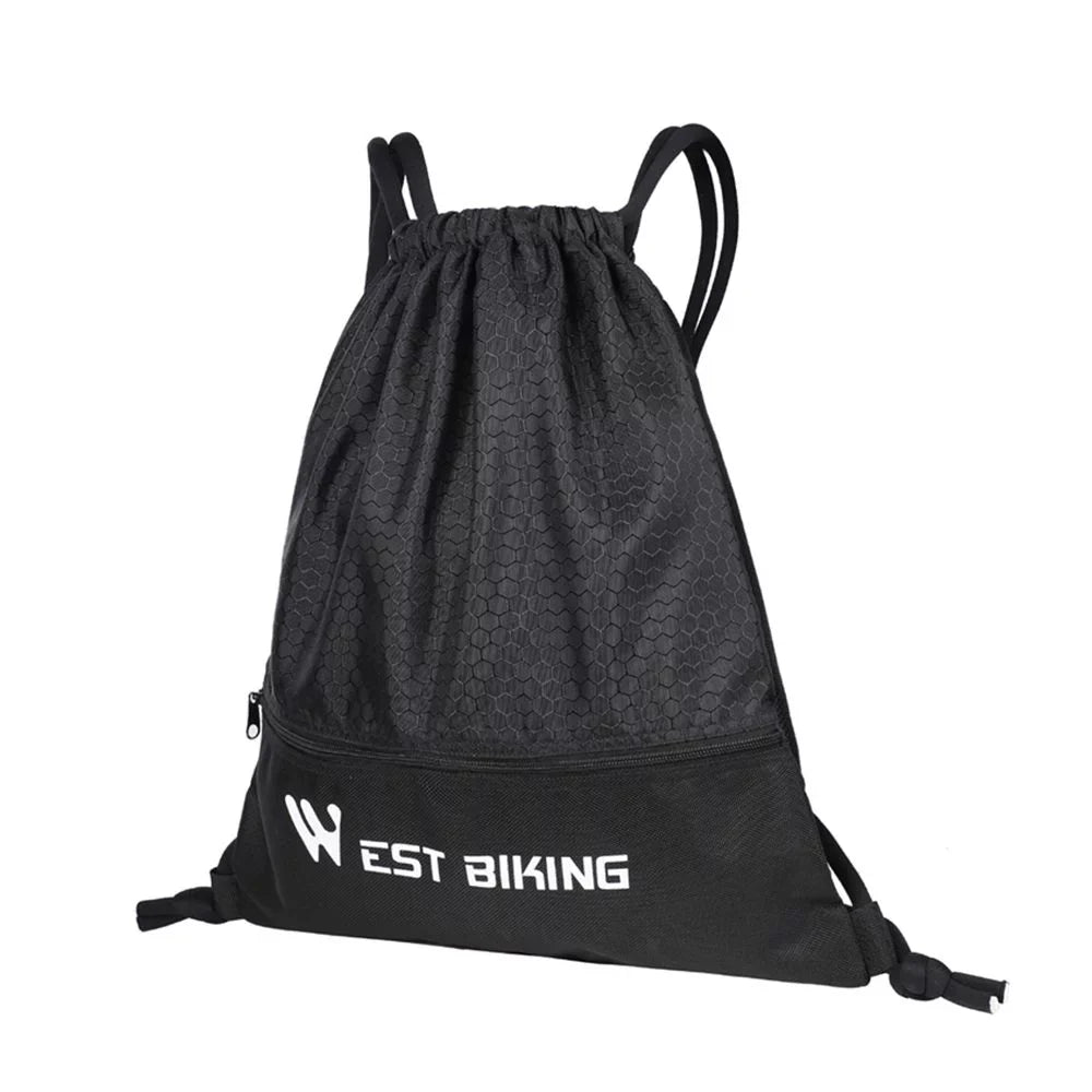 Drawstring Bag Outdoor Sports Sackpack Backpack, Black