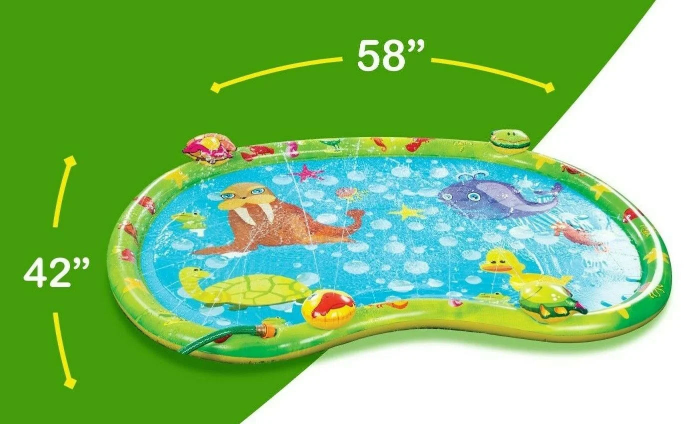 Sprinkler Splash Mat, Kids Pool, Outdoor Lawn Water Toys, Splash Pad, Wading Swimming Pool, Inflatable Splash Sprinkler Pad