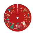 Christmas Tree Skirt 36 Inches Red and Gold Tree Skirt Ornaments Soft Plush Christmas Tree Mat with Snow Pattern for Decorations Holiday Party Indoor Outdoor