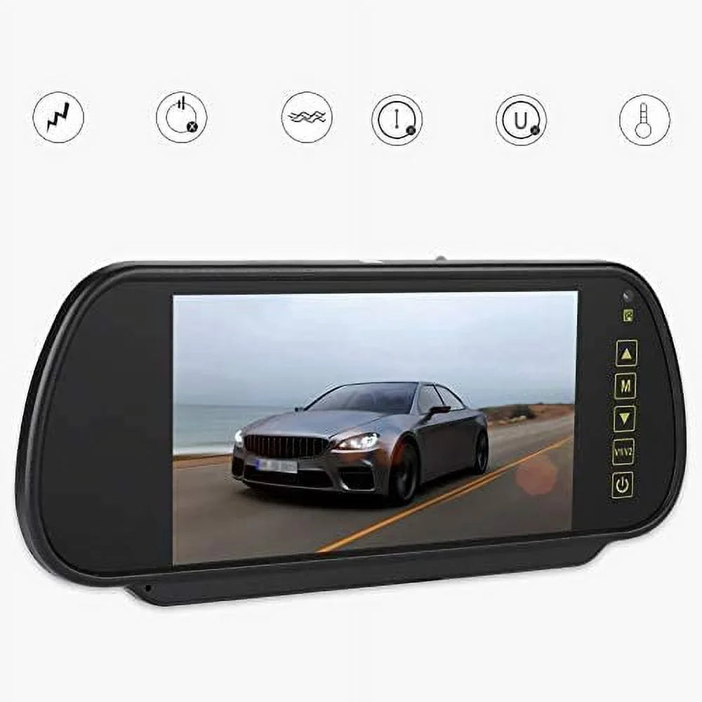 Bileeko 7 Inch Digital  Car Monitor Screen for Parking Backup Camera with Bracket, Vehicle Rear View External Car Rearview Mirror, Car  Display