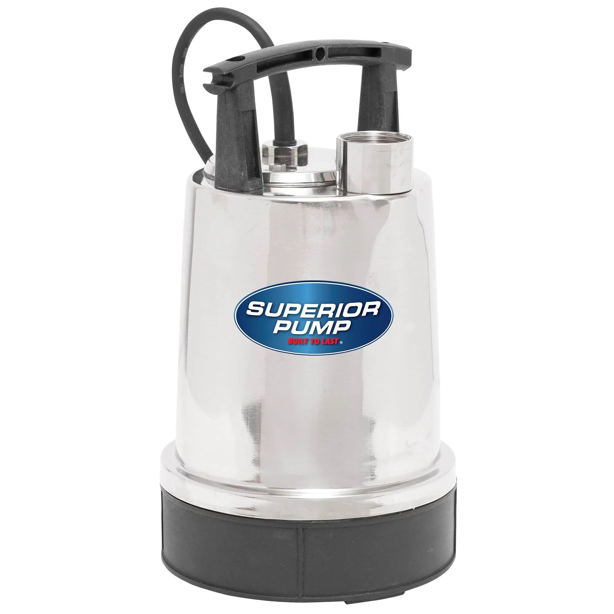 Superior Pump 91592 1/2  1.25 Inch Top-Discharge Stainless Steel Utility Pump