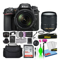 Nikon D7500 20.9MP  Digital Camera with 18-140mm  Lens (1582) Bundle with SanDisk 64GB  Card + Camera Bag + Filter Kit + Spare Battery + Telephoto Lens