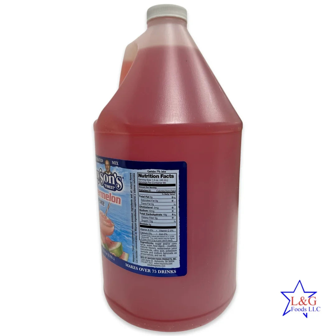 Mayson's - Watermelon Puree (Restaurant Style) 1 Gallon, makes 75+ Drinks