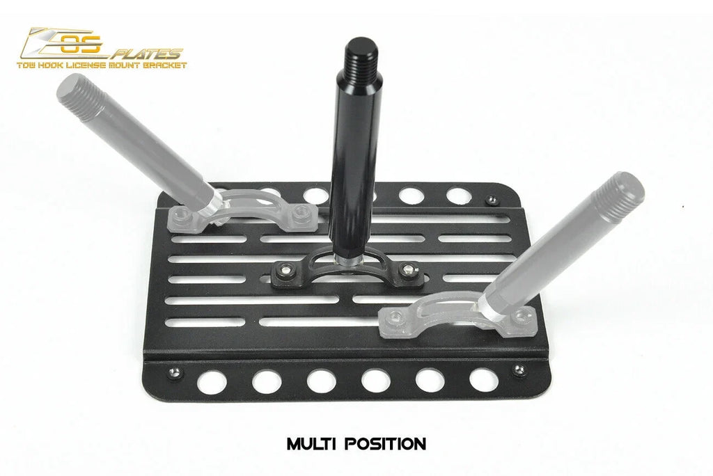 Extreme Online Store Replacement for 2014-Present Mini Cooper |  Plate Version 2 Front Bumper Tow Hook License Plate Relocator Mount Bracket Tow-119-V2