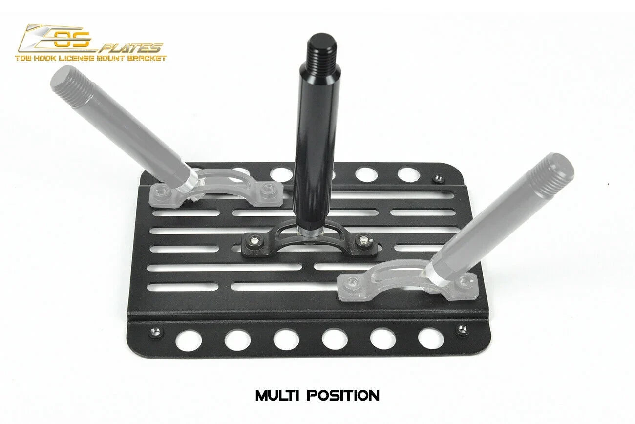 Extreme Online Store Replacement for 2014-Present Mini Cooper |  Plate Version 2 Front Bumper Tow Hook License Plate Relocator Mount Bracket Tow-119-V2